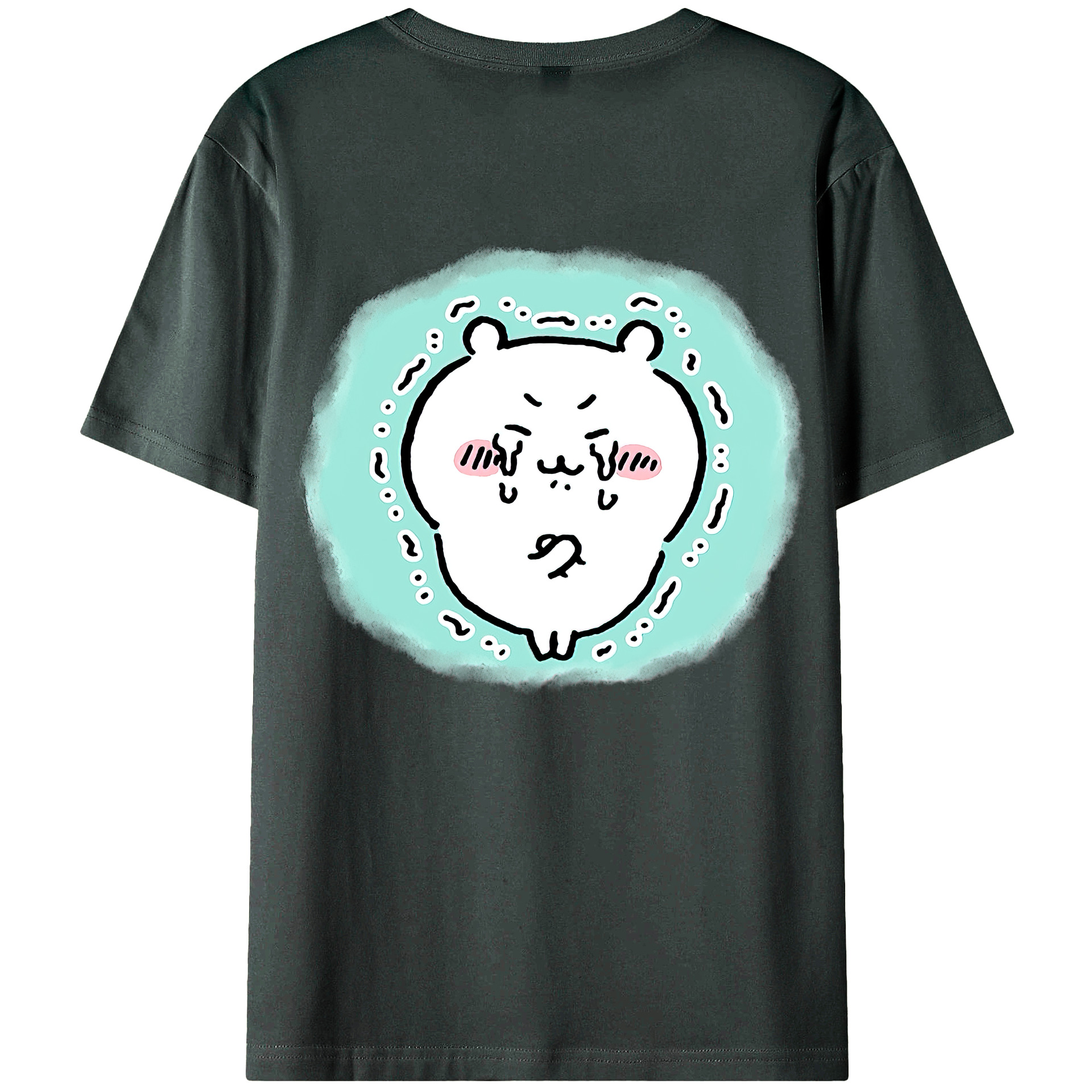 （画像用） ちいかわ ちいかわ Chii-kawa chiikawa 綿100％ メンズ半袖Tシャツ（バックプリント） 通気性